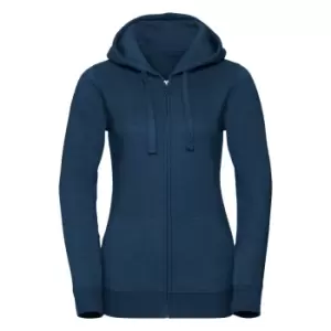 Russell Womens/Ladies Authentic Zipped Hoodie (XS) (Ocean Melange)