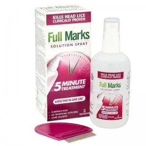 Full Marks Solution Spray 150ml & Comb - 3 Treatments