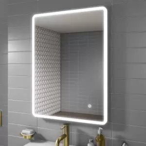 Rectangular LED Bathroom Mirror with Demister & Shaver Socket 600x800mm -Ariel