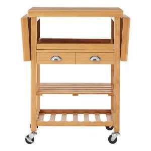 Premier Housewares Bamboo Kitchen Trolley - Natural