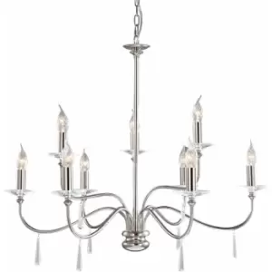 Loops - 9Chandelier LIght Highly Polished Nickel LED E14 60W