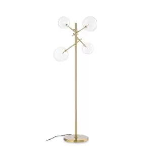 EQUINOXE 4 Light Multi Arm Floor Lamp Brass