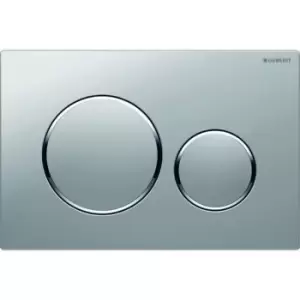 Geberit Flush Plate Sigma20 For Dual Flush Chrome Matt Coated, Easy-To-Clean Coated, Gloss Chrome-Plated