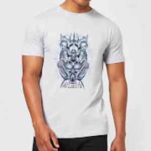 Aquaman Atlantis Seven Kingdoms Mens T-Shirt - Grey - 3XL