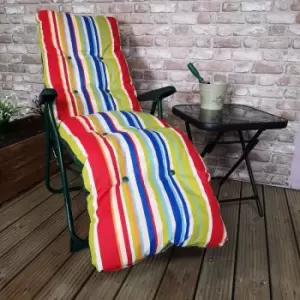 Samuel Alexander - Padded Outdoor Garden Patio Recliner / Sun Lounger - Garden Fete