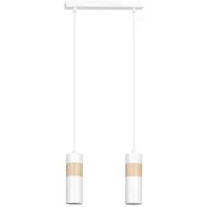 Emibig Akari White Bar Pendant Ceiling Light 2x GU10