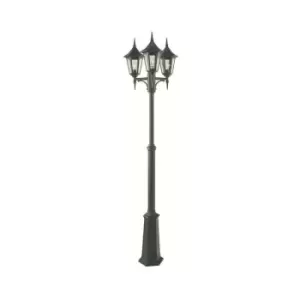 Elstead - 3 Light Triple Outdoor Post Lantern Black IP54, E27