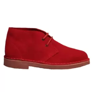 Roamers Mens Real Suede Unlined Desert Boots (4 UK) (Red)