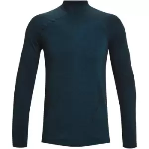 Under Armour Rush Seamless Mock Base Layer Top Mens - Blue