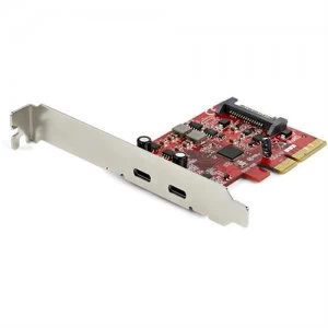 StarTech.com 2-port 10Gbps USB C PCIe Card - USB 3.1 Gen 2 Type-C PCI Express Host Controller Add-On Card - Expansion Card - USB 3.2 Gen 2x1 PCIe Adap