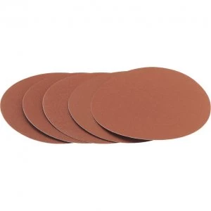 Draper 200mm Diameter Aluminium Oxide Sanding Discs 200mm 80g Pack of 5