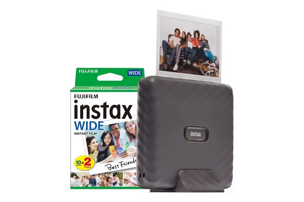 Fujifilm Instax Link Wide Printer - Mocha Grey (Printer + 20 Shot Pack)