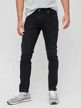 Jack & Jones Glenn Slim Fit Jeans - Black Denim, Size 32, Inside Leg S=30 Inch, Men