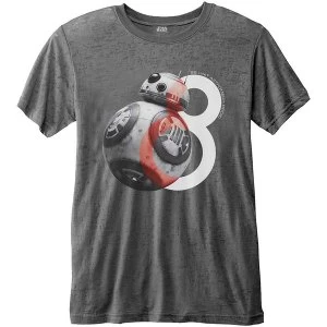 Star Wars - Episode VIII BB-8 Big Eight Unisex Medium T-Shirt - Grey