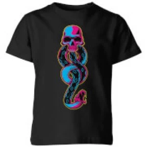 Harry Potter Dark Mark Neon Kids T-Shirt - Black - 7-8 Years