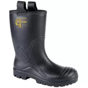 Grafters Mens PVC Waterproof Industrial Safety Rigger Boot (12 UK) (Black) - Black