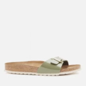 Birkenstock Womens Madrid Patent Single Strap Sandals - Khaki - EU 36/UK 3.5