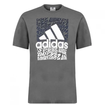 adidas QT T Shirt Mens - Grey Whirl