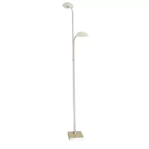 Udine Floor Lamp In-Line Dimmer 2 Light G9 Satin Chrome, NOT LED/CFL Compatible