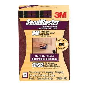 3M SandBlaster TM Large Sanding Sponge Medium 100