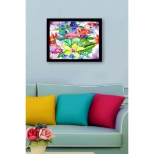 SC0855 Multicolor Decorative Framed MDF Painting