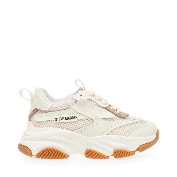 Steve Madden White/Gum Possession Trainer White Female 7 223990UK