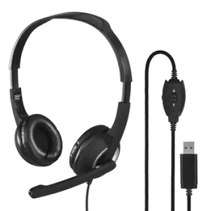 Hama HS-USB250 PC Office Headset Stereo Black