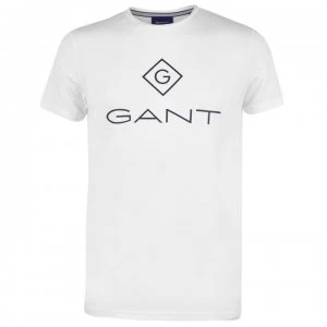 Gant Short Sleeve New Logo T Shirt - White 113