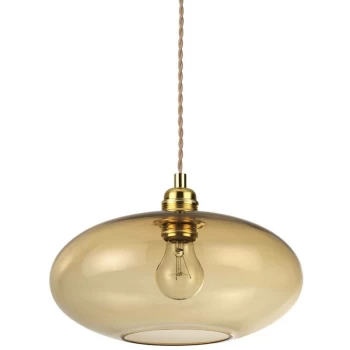 Ideal Lux Lighting - Ideal Lux Blob - 1 Light Dome Ceiling Pendant Light Amber, E27