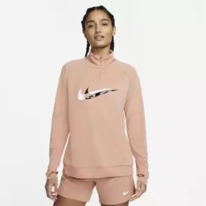 Nike DriFit Swoosh Midlayer Zip Top Womens - Pink