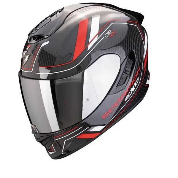 Scorpion EXO-1400 Evo II Carbon Air Mirage Black Red White Full Face Helmet XL