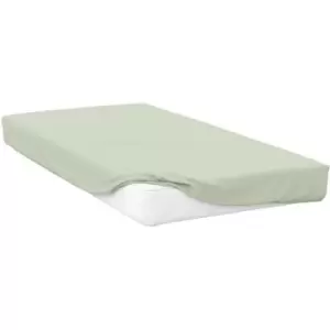 Belledorm Percale Extra Deep Fitted Sheet (Double) (Apple Green) - Apple Green