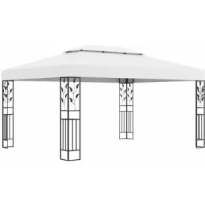 Vidaxl - Gazebo with Double Roof 3x4 m White - White