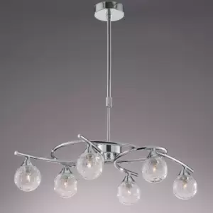 Lotto 6-Light Pendant Lamp Chrome