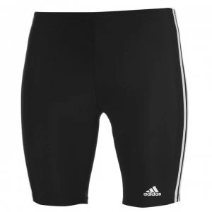 adidas Mens Primeblue 3-Stripes Swim Jammer - Black/White