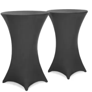 Bar Table Cover Set of 2 Anthracite Ø80cm