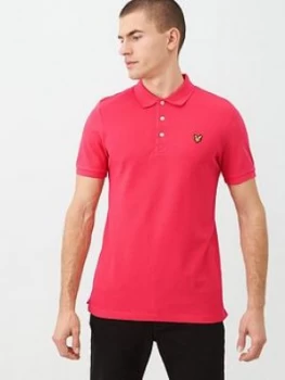 Lyle & Scott Plain Polo Shirt - Pink, Size XL, Men