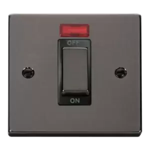 Click Scolmore Deco Ingot 1 Gang 45A 2 Pole Neon Switch - VPBN501BK