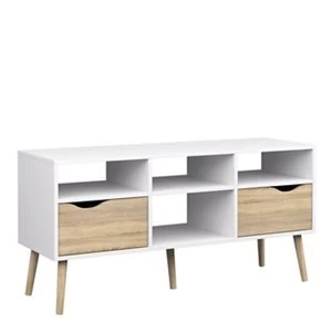 White & Oak Effect TV stand 2.6kg