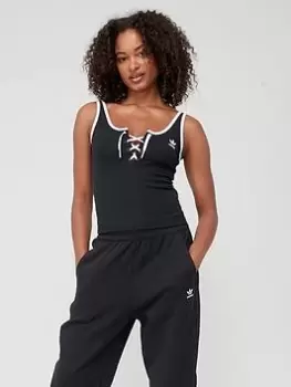 Adidas Originals Laced Tanktop W, Black, Female, T-Shirts, HK5060