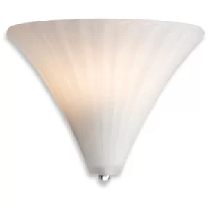 Firstlight Dawn Uplighter Glass Wall Light Opal White Glass