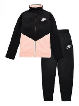 Nike Girls Futura Tracksuit - Black/Pink, Size 13-15 Years=Xl, Women