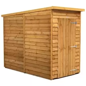 Power Sheds 4 x 8ft Pent Overlap Dip Treated Windowless Shed