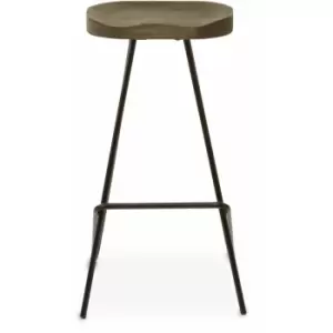 Premier Housewares - District Elm Wood Bar Stool