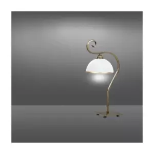 Wivara Gold Table Lamp with White, Gold Glass Shades, 1x E27