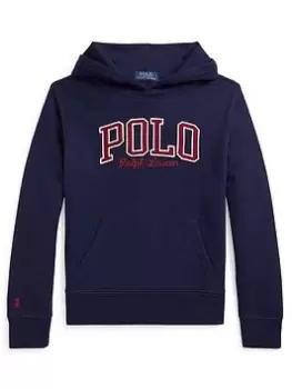 Ralph Lauren Boys Polo Logo Hoodie - Navy, Size 7 Years=S