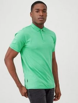 Superdry Classic Micro Lite Pique Polo Shirt - Green, Mint, Size 2XL, Men