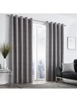 Curtina Leopard Lined Eyelet Curtains