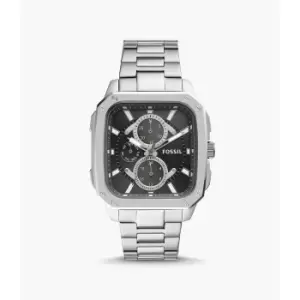 Fossil Mens Multifunction Stainless Steel Watch - Silver