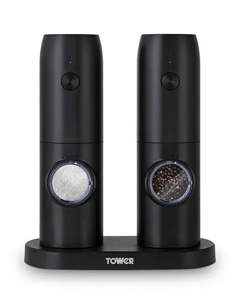 Tower Tower Rechargeable Salt & Pepper Mill Black LS92501